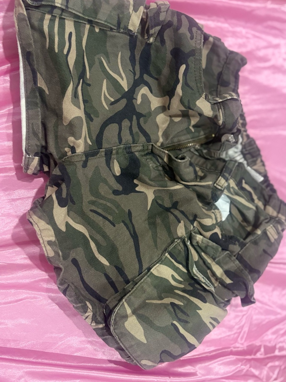 SHEIN Green Camo Cargo Shorts